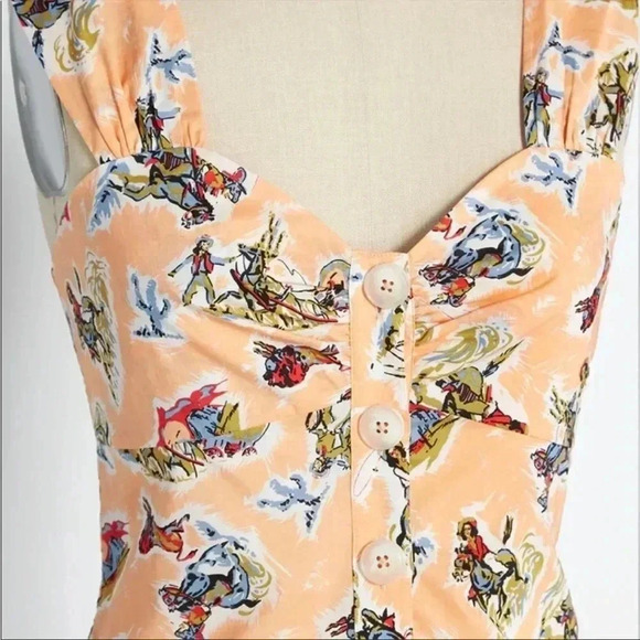 NWT MODCLOTH Serene Serenade Tank Top Rodeo Cowboy Cowgirl Sz 14 - Picture 3 of 10